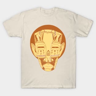 Terracotta African Mask No 3 T-Shirt